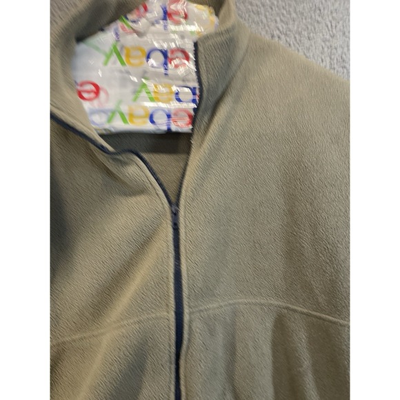 L.L. Bean Trail Fleece Men's Large Tall Tan Full Zip Jacket Outdoor - Picture 2 of 7